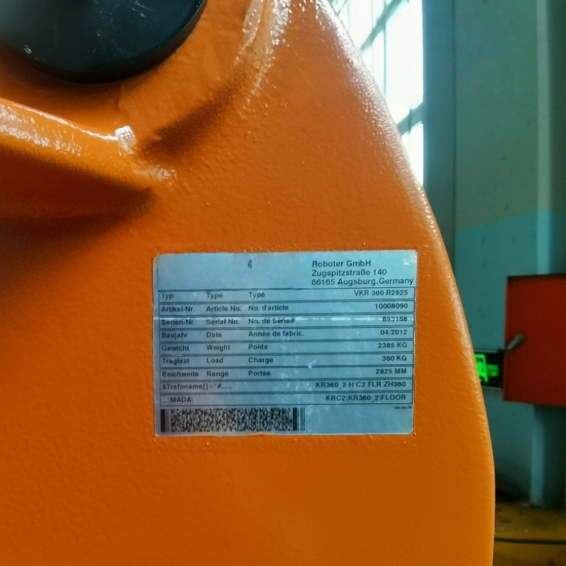 VKR360R2825 中古KUKAロボット