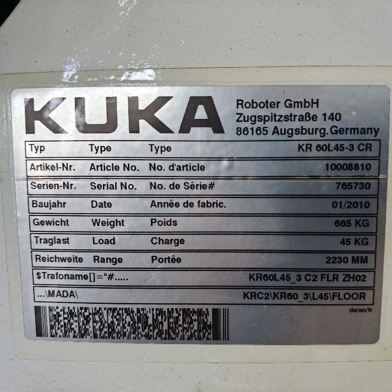 KR60L45-3CR 中古KUKAロボット